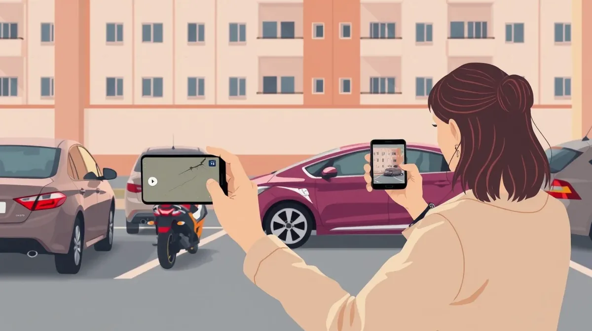 Vodiči vypĺňajú európsku správu o nehode na kapote motorového vozidla
