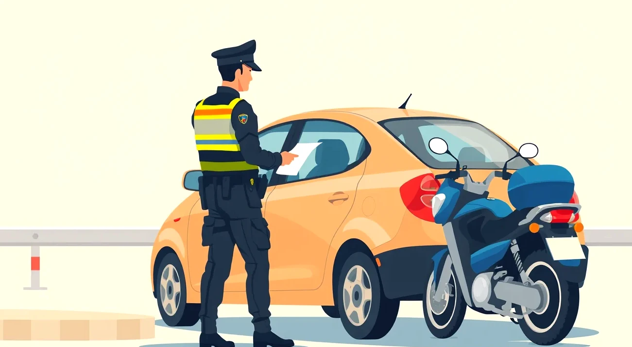 Detail poškodeného predného nárazníka vozidla po dopravnej nehode