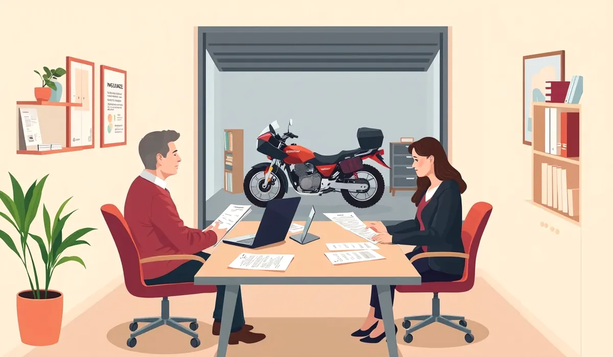 Motocyklista vypisuje záznam o dopravnej nehode pri poškodenom motocykli