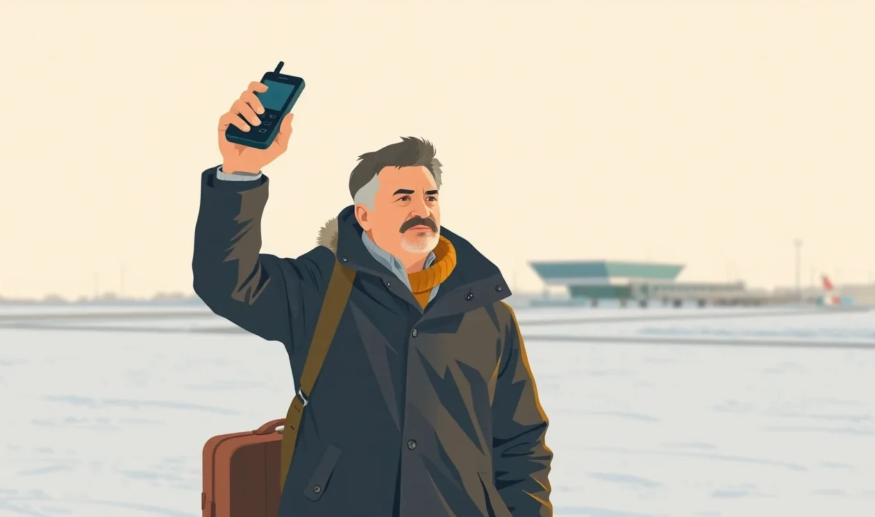 Záchranársky vrtuľník pristávajúci na zasneženom teréne v Arktíde