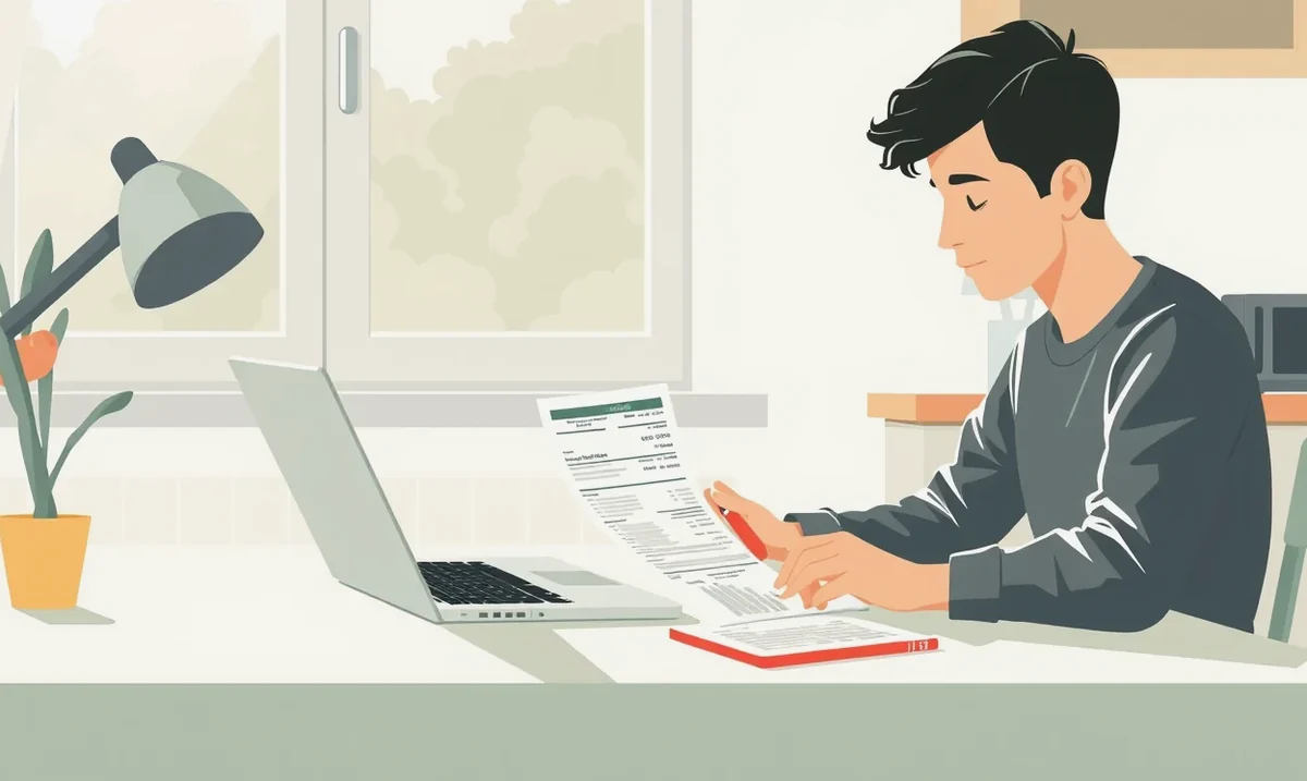 Rozbitý pracovný notebook ležiaci na kancelárskom stole vedľa pracovných dokumentov