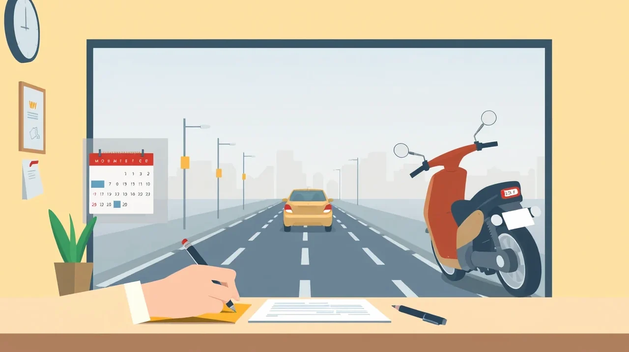 Vodič kontrolujúci záznam o dopravnej nehode pri odstavenom automobile