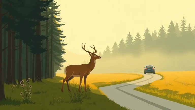 Osobný automobil na prihraničnej ceste počas ranného dochádzania do zamestnania