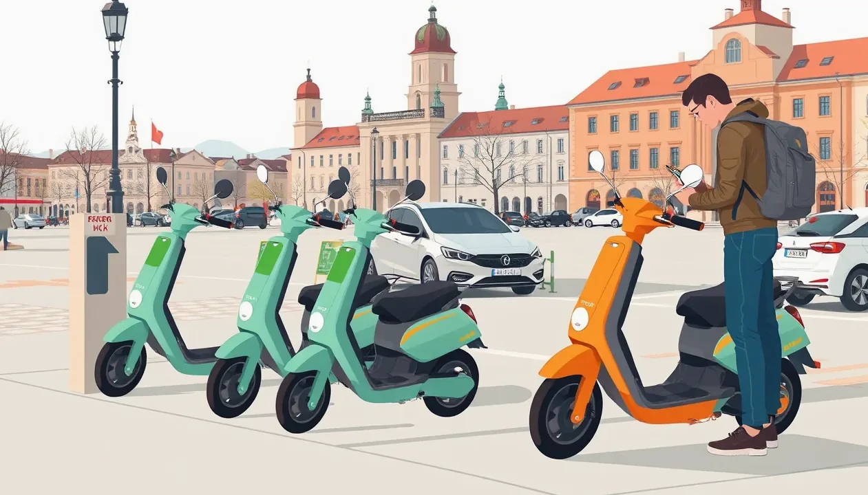 Pohľad na konštrukčný štítok s výrobným číslom na ráme elektrickej kolobežky