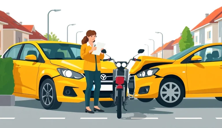 Dve havarované autá po zrážke na križovatke v meste