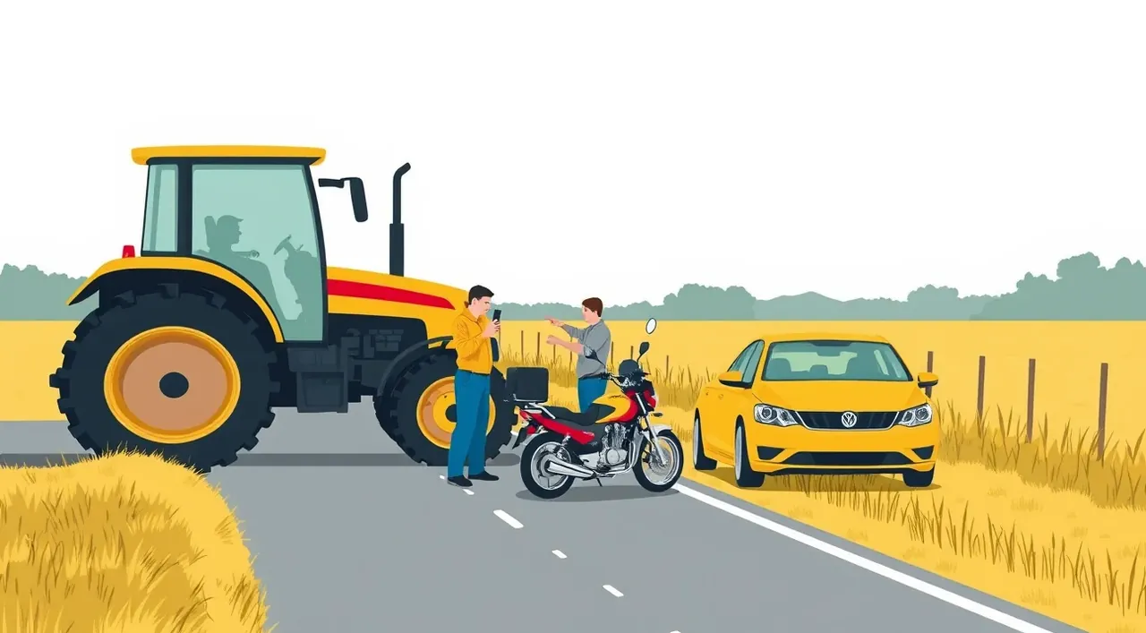 Malotraktor s vlečkou odstavený na dvore rodinného domu
