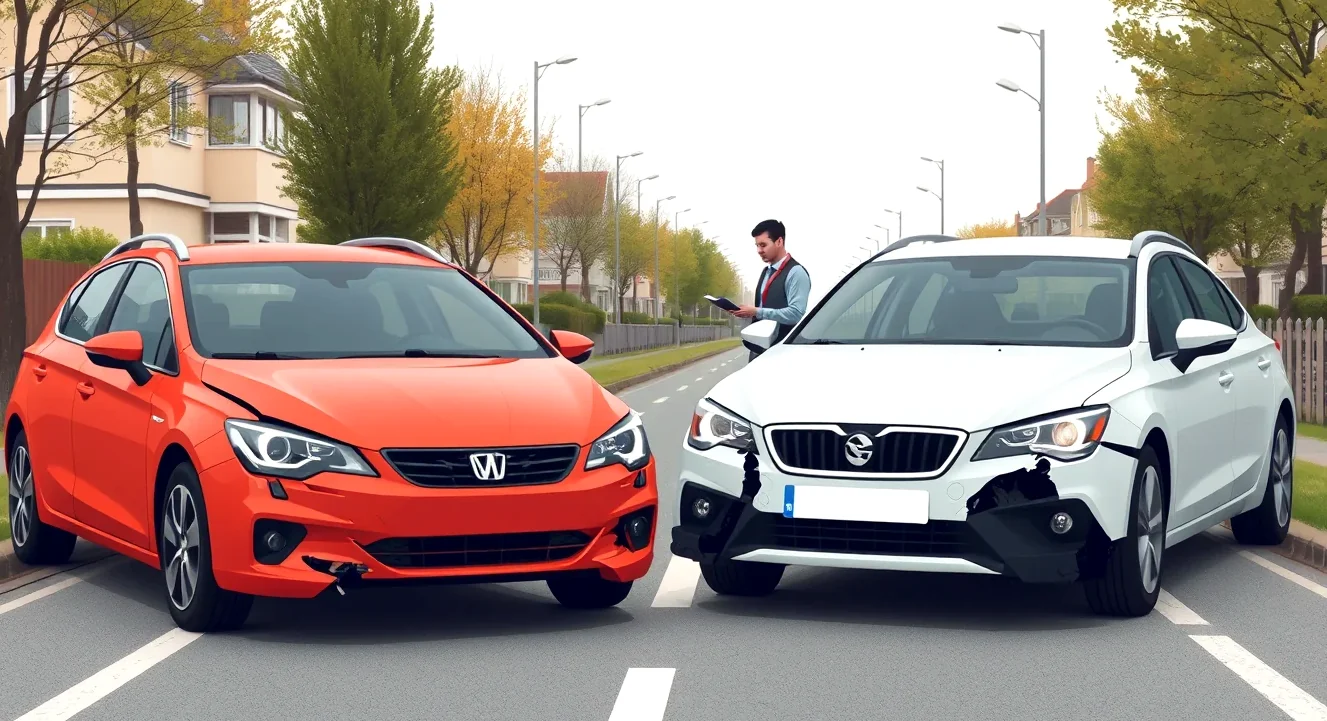 Záchranárske zložky zasahujúce pri nehode bieleho elektromobilu na ceste