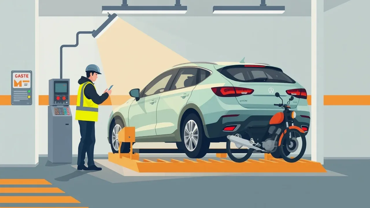 Mechanik v autoservise kontroluje podvozok a brzdové rozvody rodinného vozidla